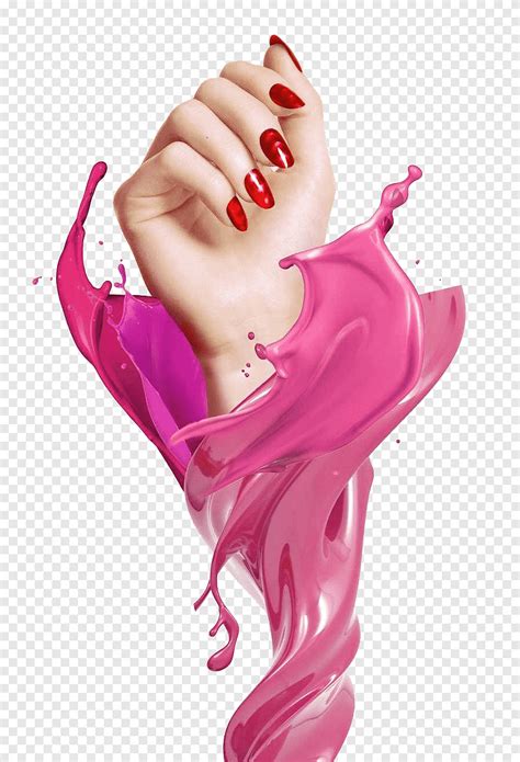 Pink Manicure Nail Art Poster Gel Nails Artificial Nails Colorful