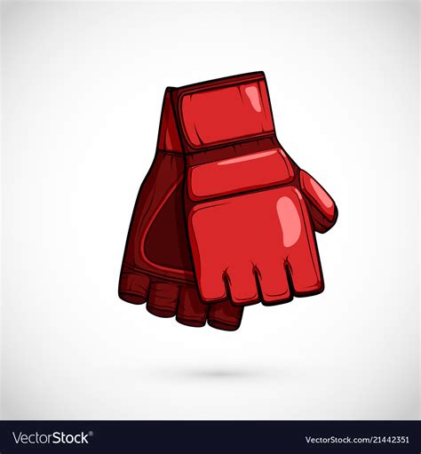 Pair Mma Gloves Mix Martial Arts Equipment Vector Image