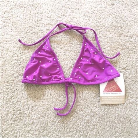 Nwt Purple Bikini Toppadded🌸bling Is Gorgeous Bikinis Purple