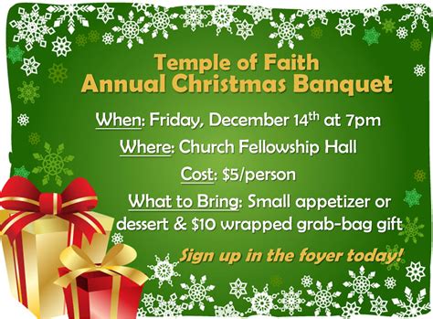 Christmas Banquet 2012 Temple Of Faith World Outreach Center
