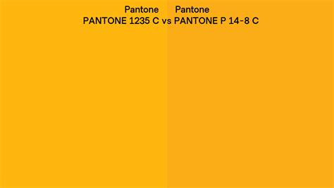 Pantone 1235 C Vs Pantone P 14 8 C Side By Side Comparison