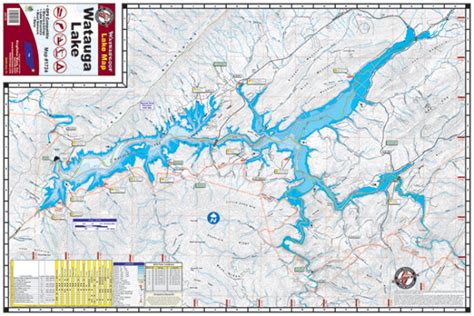 Lake Watauga Waterproof Map 1724 Kingfisher Maps Inc