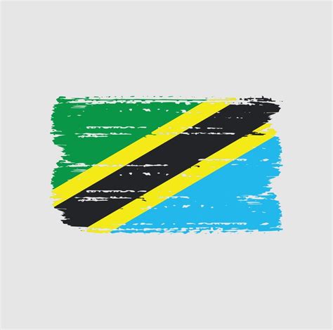 Flag Of Tanzania With Brush Style 5895027 Vector Art At Vecteezy