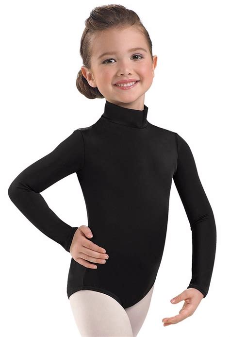 Lycra Spandex Long Sleeve Turtleneck Leotard Girls Gymnastics Leotards