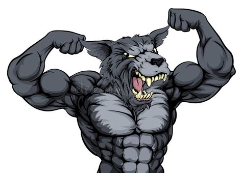 Wolf Mascot Body Cartoon Stock Vector Illustration Of Animal 22153719