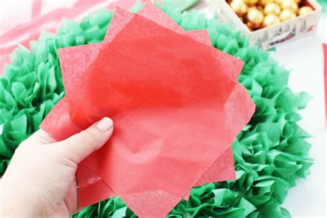Beautiful Diy Christmas Wreath Made Of Tissue Paper And Candy