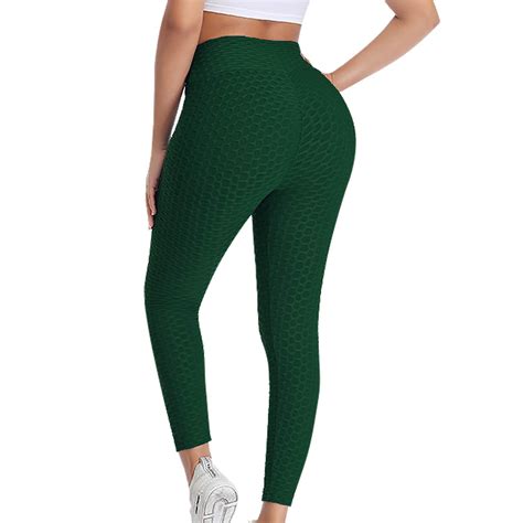 Dark Green High Waisted Yoga Pants For Women Aoliks Yoga Pants Store