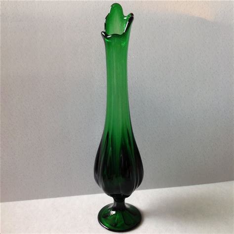 Viking Emerald Green Swung Glass Vase Chairish