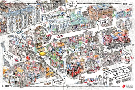Hong Kong Tourism Board Old Town Central Map 2017 Behance