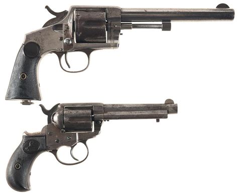 Two Revolvers A Hopkins And Allen Xl No 8 Single Action Revolver