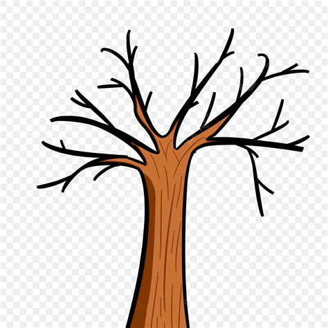 Gambar Pohon Kering Pohon Bagasi Vektor Pohon Png Dan Vektor Dengan