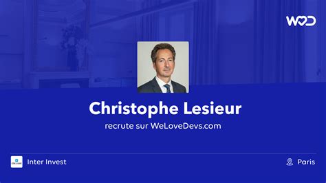 💙 Christophe Lesieur Chief Information Officer Chez Inter Invest