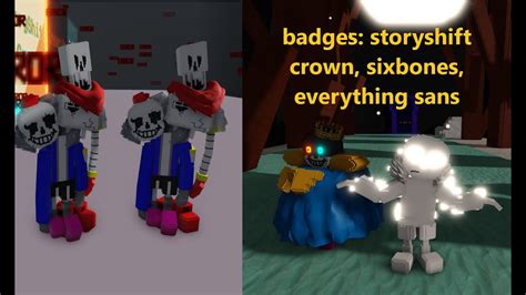 Robloxundertale Rp Weird Multiversebadgeseverything Sanssixbones