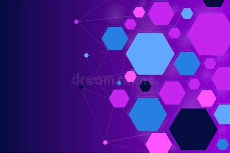 Minimal Geometric Background Hexagonal Gradient Blue Pink And