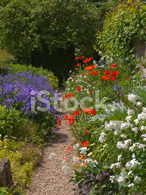 Beautiful Cottage Garden Path Stock Photos