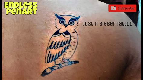 How To Draw Justin Bieber Tattoo Justin Bieber Owl Tattoo Explained