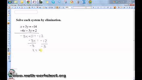 Follow example 1 and solve. Algebra - Systems of Equations and Inequalities - Solving ...