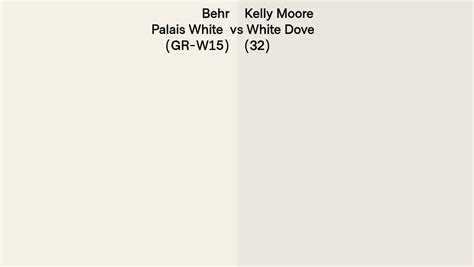 Behr Palais White Gr W15 Vs Kelly Moore White Dove 32 Side By Side