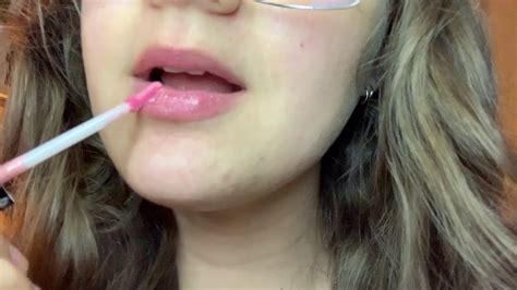Asmr Lipgloss Application Mouth And Tapping Sounds First Vid