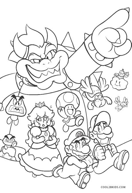 Desenhos De Mario Para Colorir Páginas Para Impressão Grátis