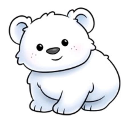 Polar Bear Cute Cartoon Drawings Polar Bear Drawing Cute Animal