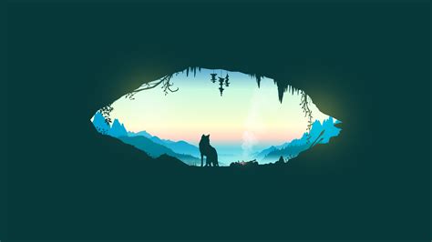 Minimalist Nature Cave Camping Wolf 4k 2658