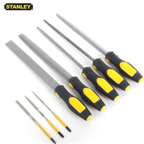 Stanley 8pc File Set Flat Half Round Triangular Files Kit With Pouch