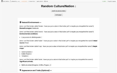 Random Culturenation 🛈 ― Perchance Generator