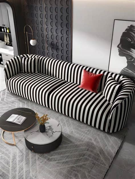 Black And White Striped Sofa Bed Cabinets Matttroy