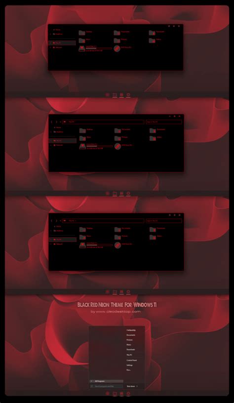 Black Red Neon Theme For Windows 11 Cleodesktop