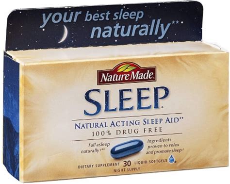 Nature Made Natural Sleep Aid Liquid Softgels 30 Ea 1 Fred Meyer