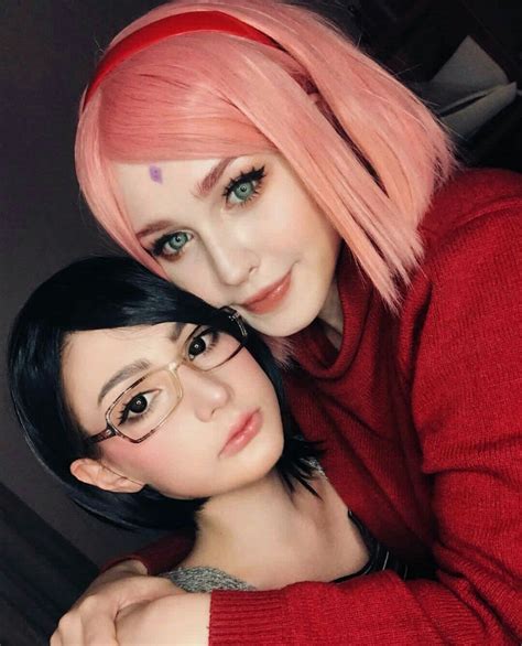 Alenn Sakura And Her Daughter Sarada How Sweet These Girls Look Just Like Them ️ Cosplay