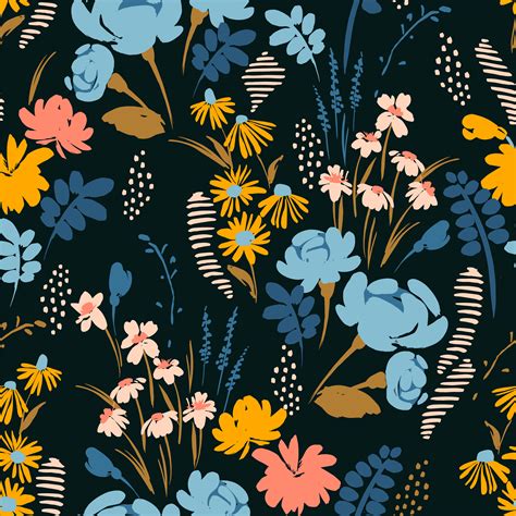 Floral Abstract Seamless Pattern 452555 Vector Art At Vecteezy