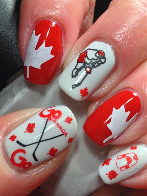 Canadian Nail Fanatic Olympic Nailsmens Hockey Takes Gold