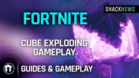 Fortnite Cube Exploding Gameplay From One Time Event In Game Youtube