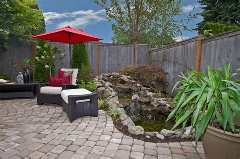 Fire Pit Water Feature Pergola Paver Courtyard Traditional