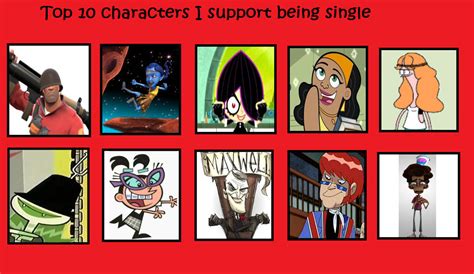 My Top 10 Characters I Support Being Single By Toongirl18 On Deviantart
