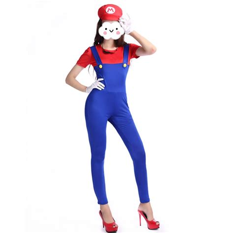 Comprar Super Mario Traje Mujeres Traje Ropa Traje Sexy Fontanero Mario Bros