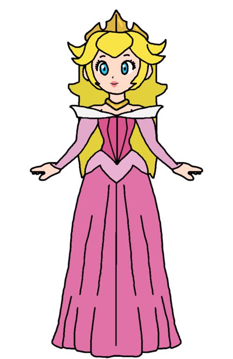The Princess In Her Pink Dress Is Standing With Her Hands Out And She Has Big Blue Eyes