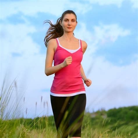 Happy Woman Running — Stock Photo © Maridav 24538445