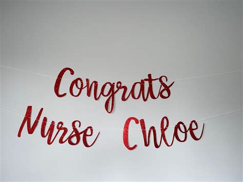 Personalized Congrats Nurse Banner Congrats Nurse Custom Etsy