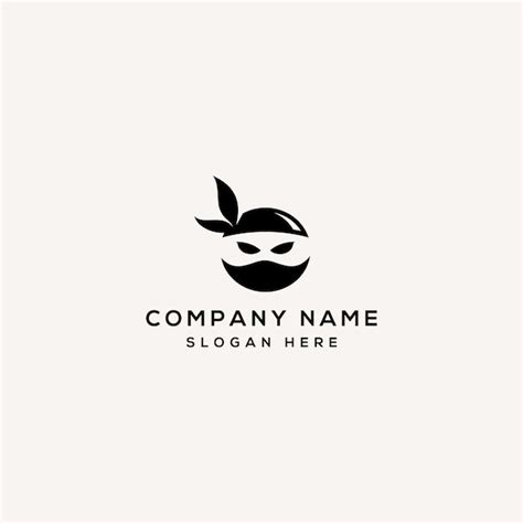 Un Logo Para Una Empresa Llamada Ninja Vector Premium