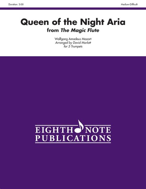 Queen Of The Night Aria From The Magic Flute 5 Trumpets Score