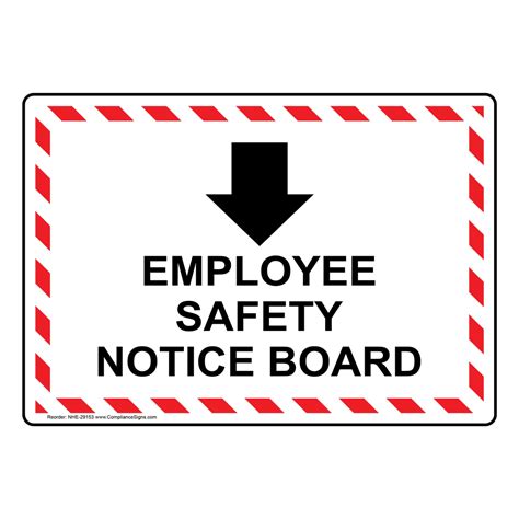 Employee Safety Notice Board Sign With Symbol Nhe 29153