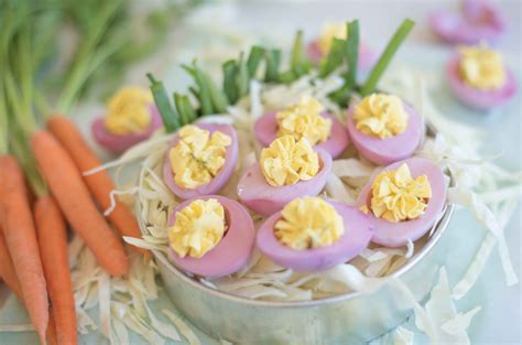 Dyed Deviled Eggs Romancing The Onion