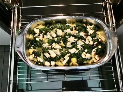 Einfacher Kartoffel - Spinat - Auflauf Vegetarische Rezepte