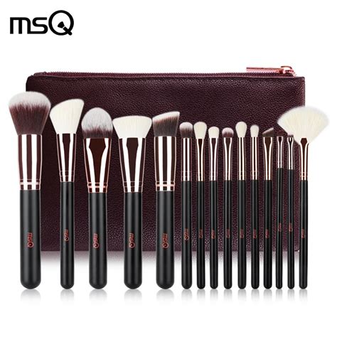 Msq Pro 15pcs Makeup Brushes Set Powder Foundation Eyeshadow Make Up Brushes Cosmetics Soft