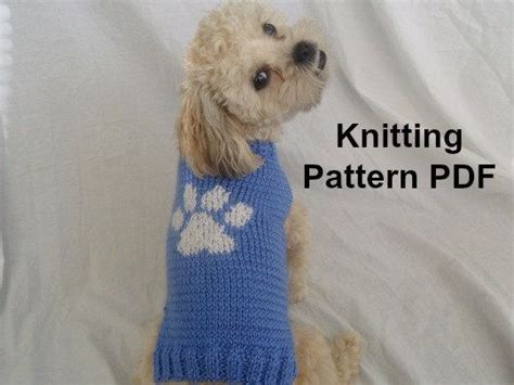 This one is called pretzel twist. Dog sweater knitting pattern with paw print - PDF, small ...