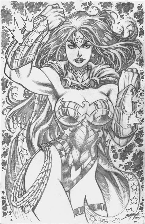 The Art Of Patrick Blaine Wonder Woman Comicbook Pencil Art