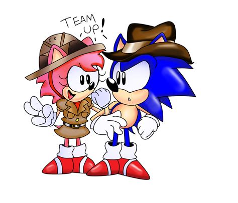 Sonic And Amy Team Up By Classicsonicsatam On Deviantart